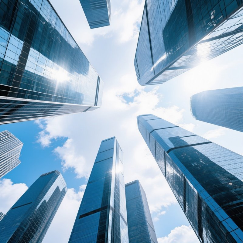 Modern Skyscrapers In An Urban Setting Urban Architecture