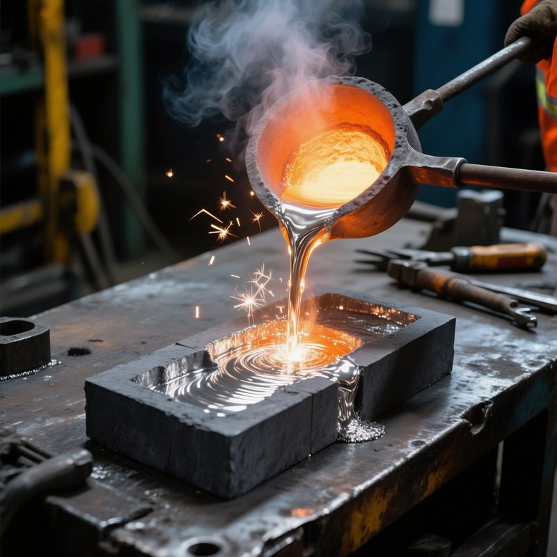 Molten Pour Graphite Mold Silver Bar