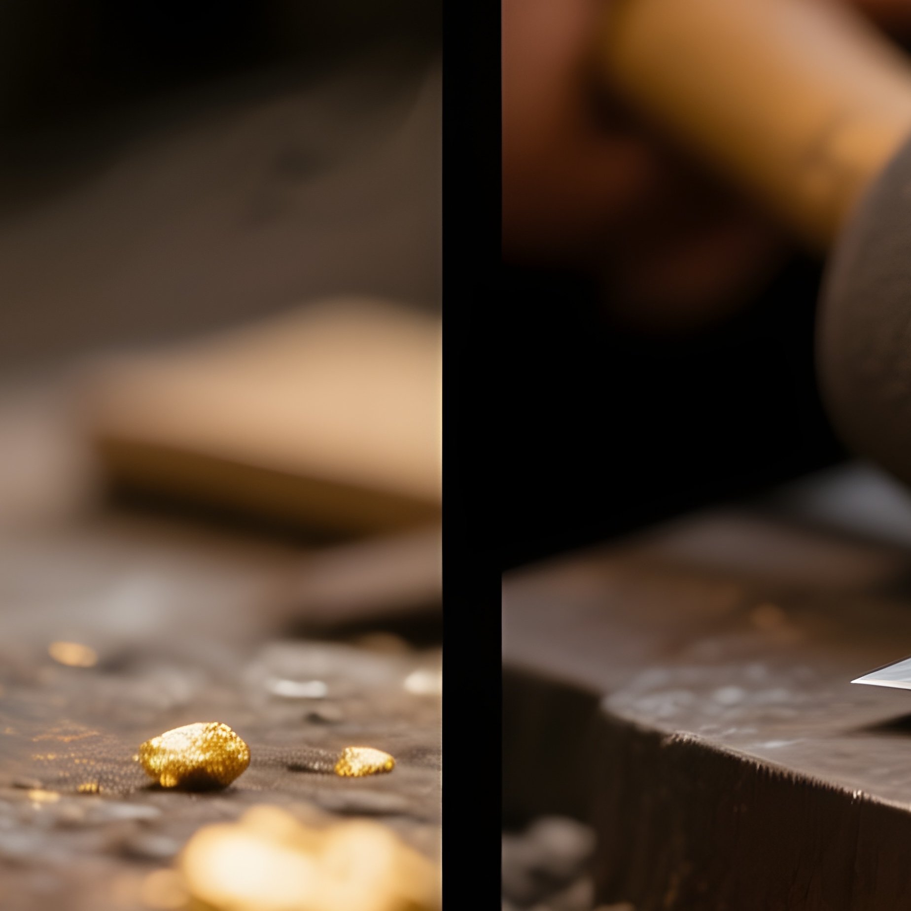 Montage Turning Nugget Into Wedding Band - Full Resolution Quality Preview