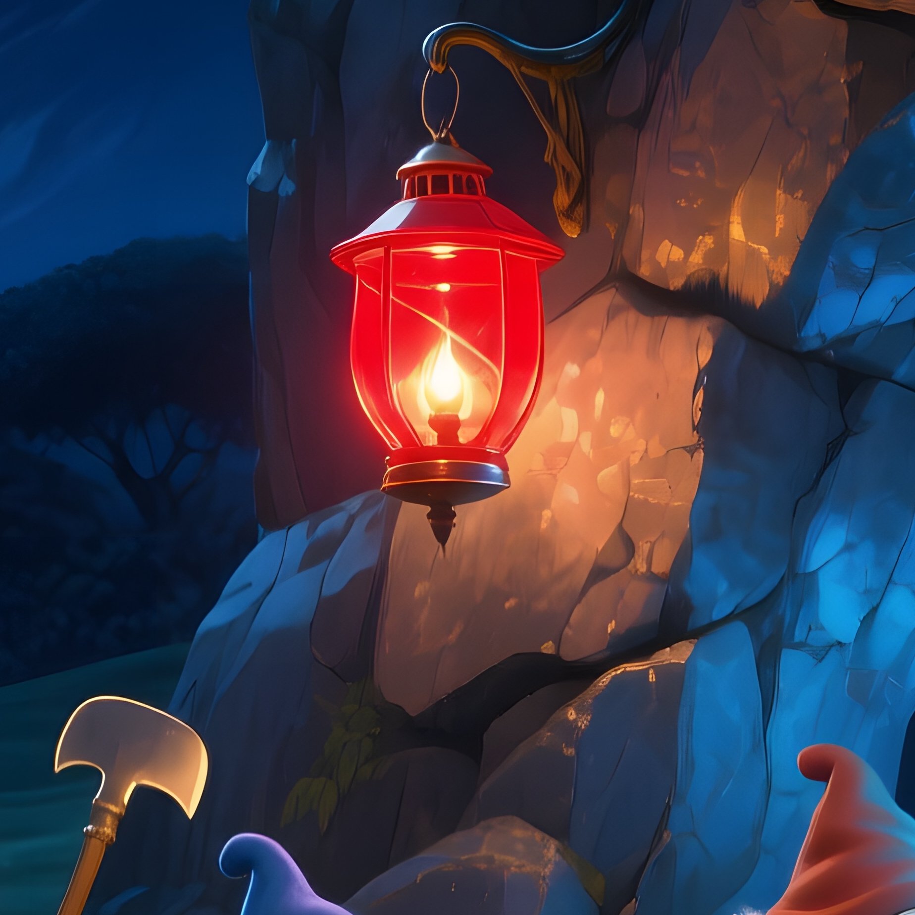 Moonlit Meadow Seven Dwarfs Mining Gems - Full Resolution Quality Preview