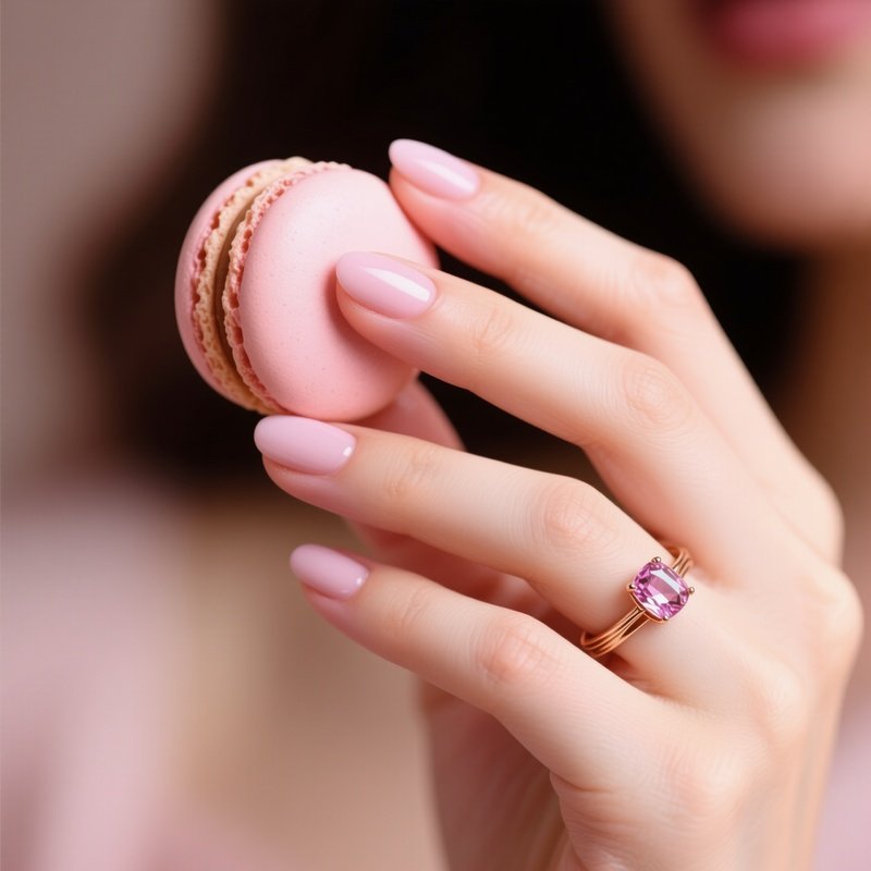 Morganite Ring With Macaron