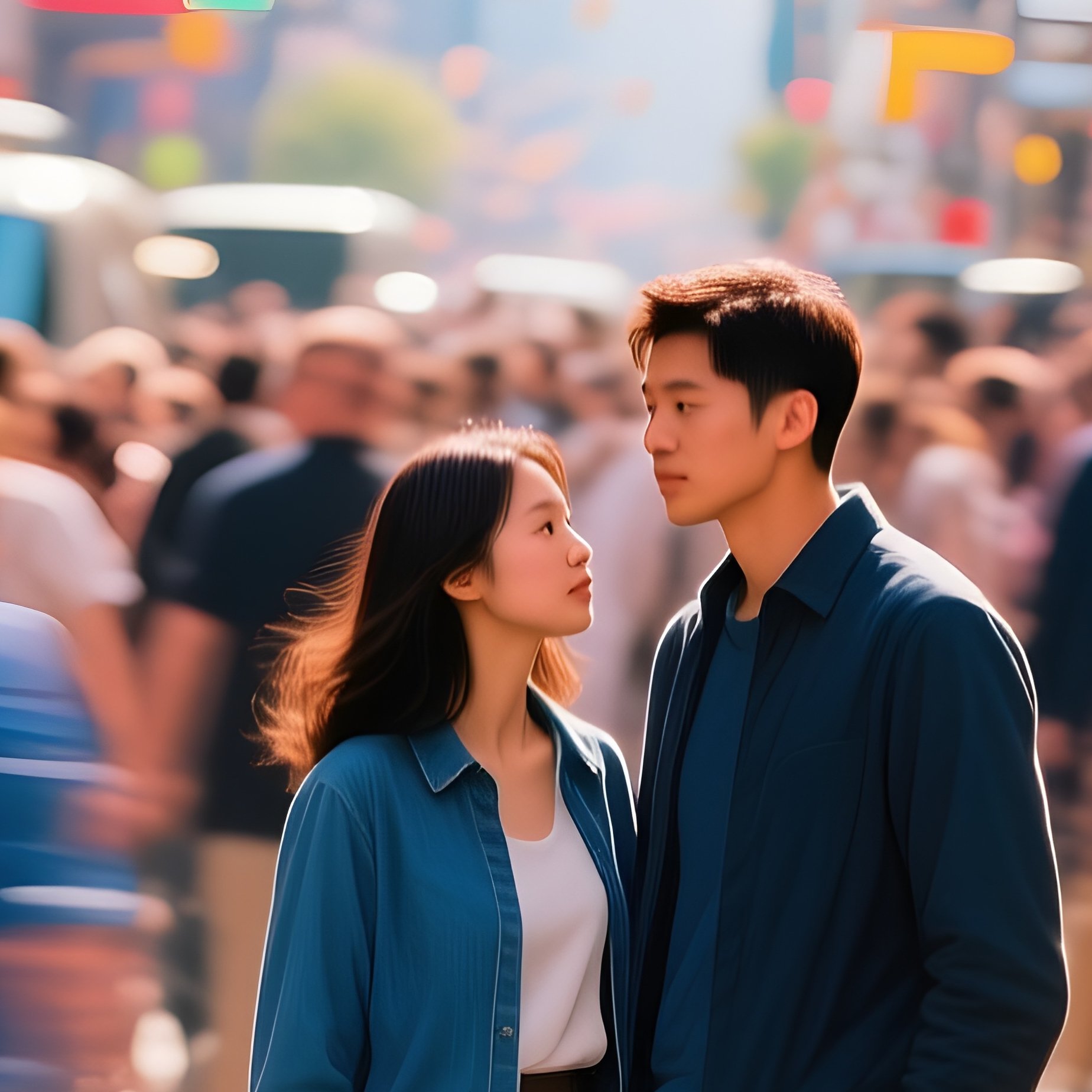 Motion Blur City Couple Still - Full Resolution Quality Preview