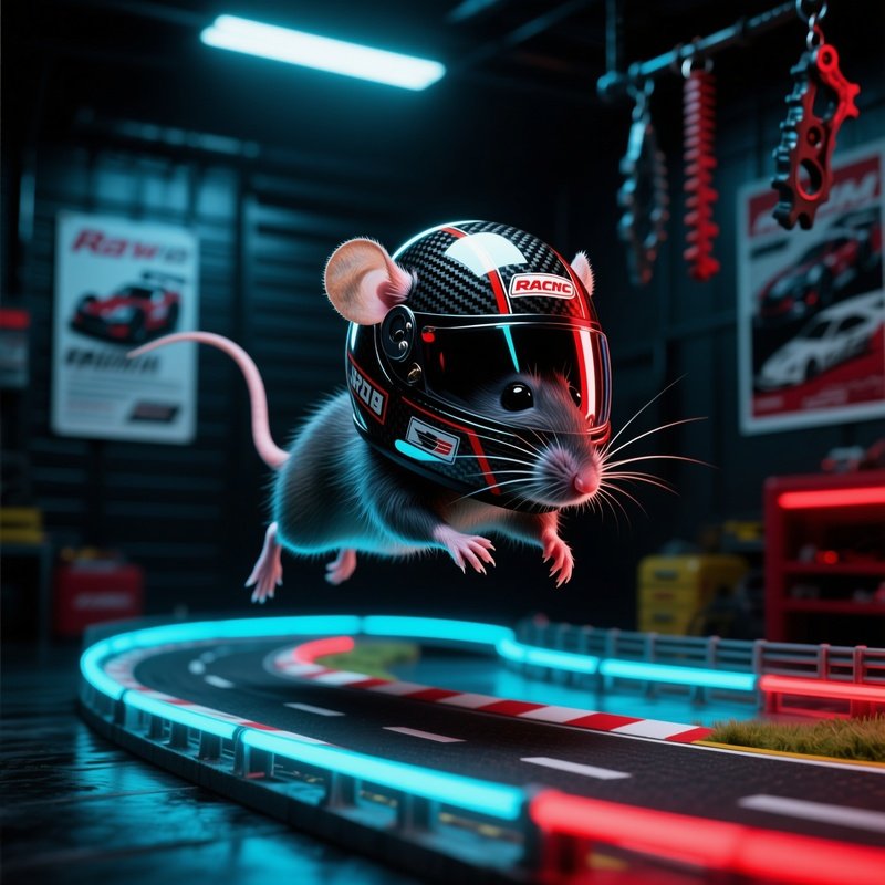 Motorcycle Helmet Round Mouse Shaped Tiny Racing Helmet 2