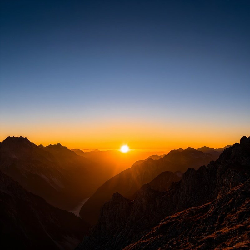 Mountain Landscape At Sunrise Mountains Sunrise
