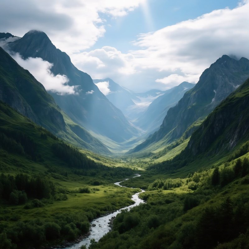 Mountain Valley Landscape Landscape Nature