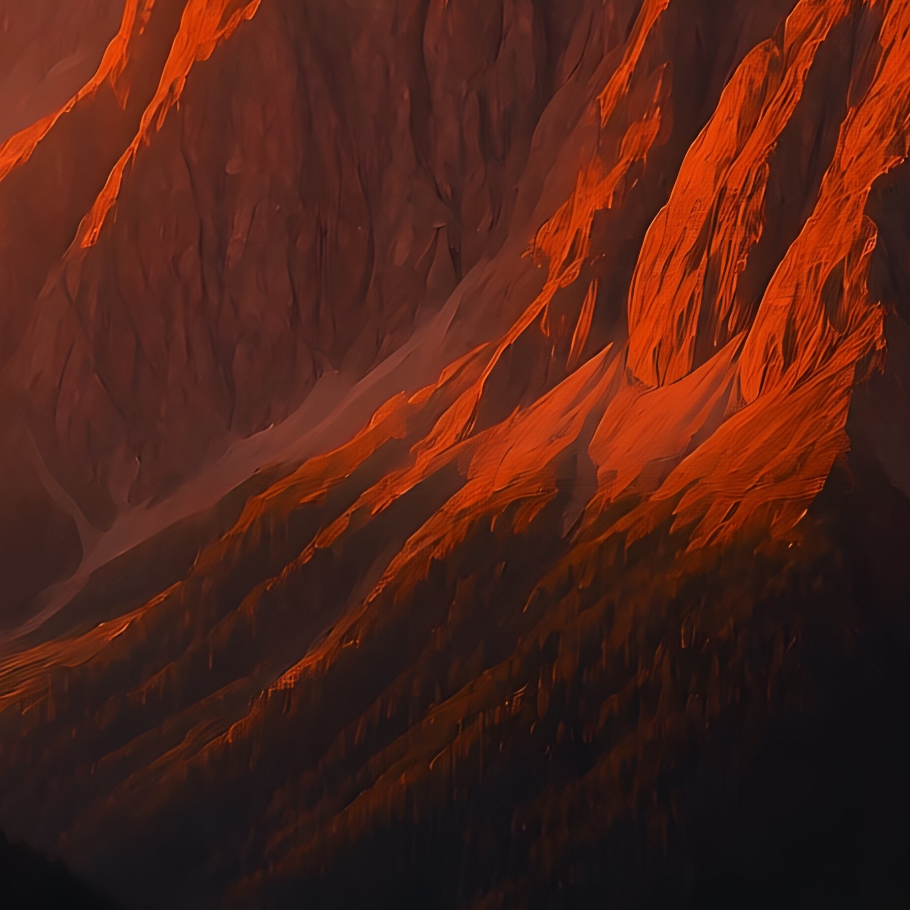 Mountainous Landscape At Sunset Landscape Mountains - Full Resolution Quality Preview