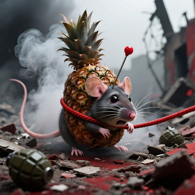 Mouse Shaped Pineapple Grenade Metaphor