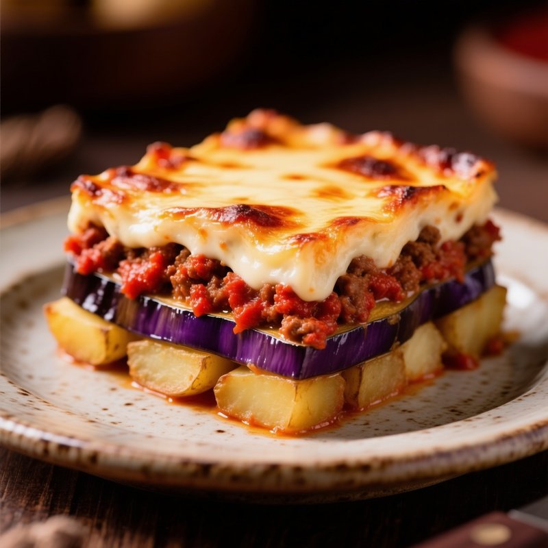 Moussaka Square Slice Layers