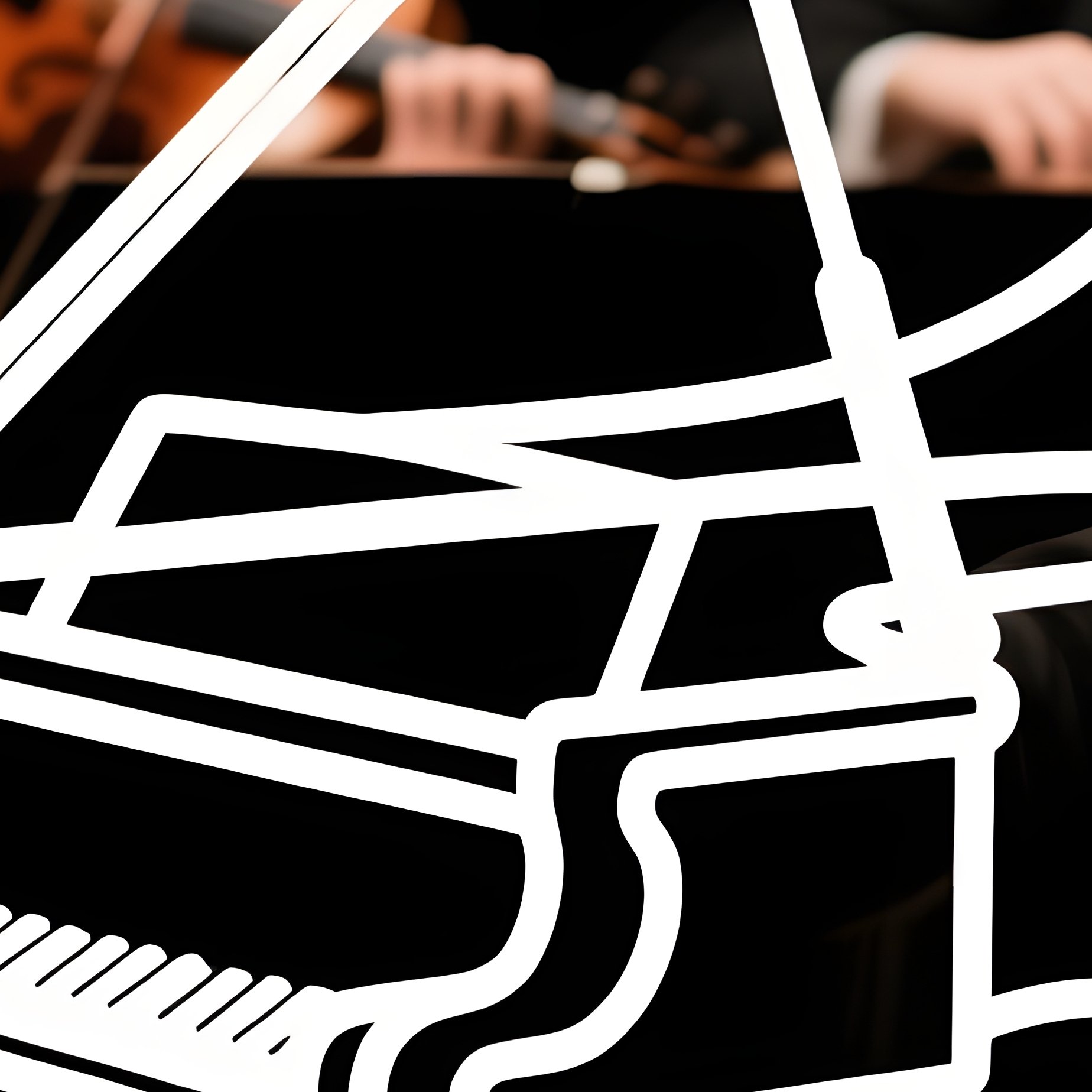 Musicians Playing Instruments With A Piano Icon Overlay Music - Full Resolution Quality Preview