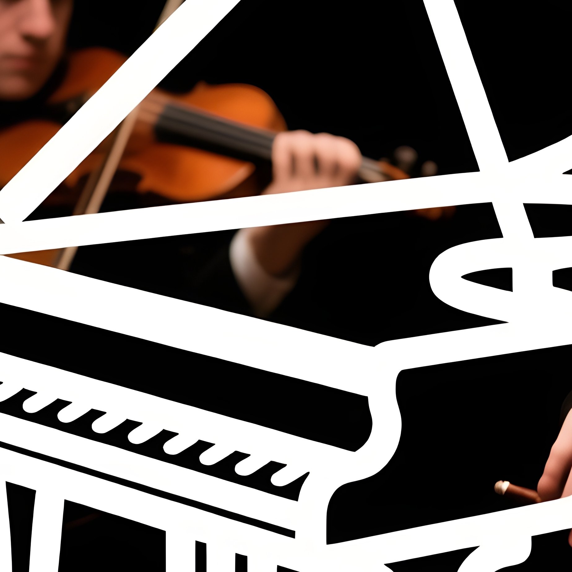 Musicians Playing Instruments With A Piano Icon Overlay Music - Full Resolution Quality Preview