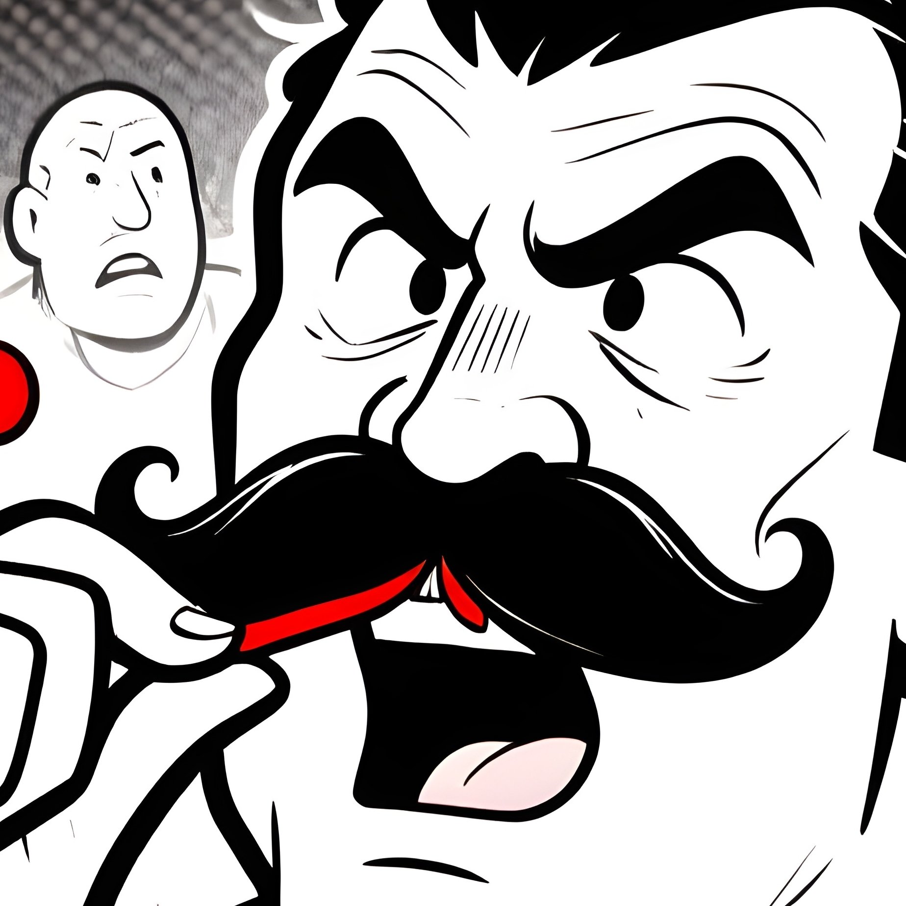 Mustache Twirl Wrestling Victory Comic - Full Resolution Quality Preview