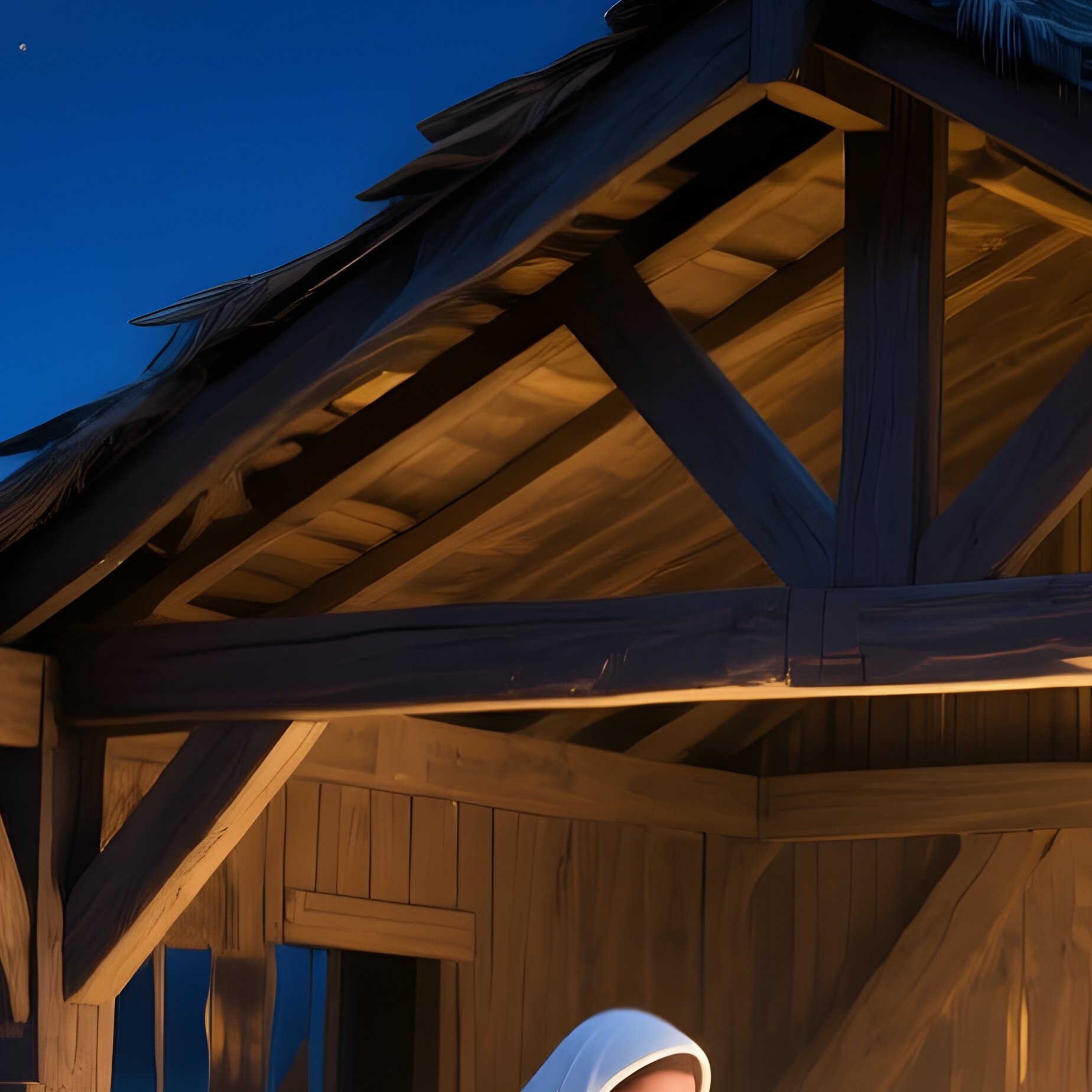Nativity Scene Under A Starry Night Nativity Night - Full Resolution Quality Preview