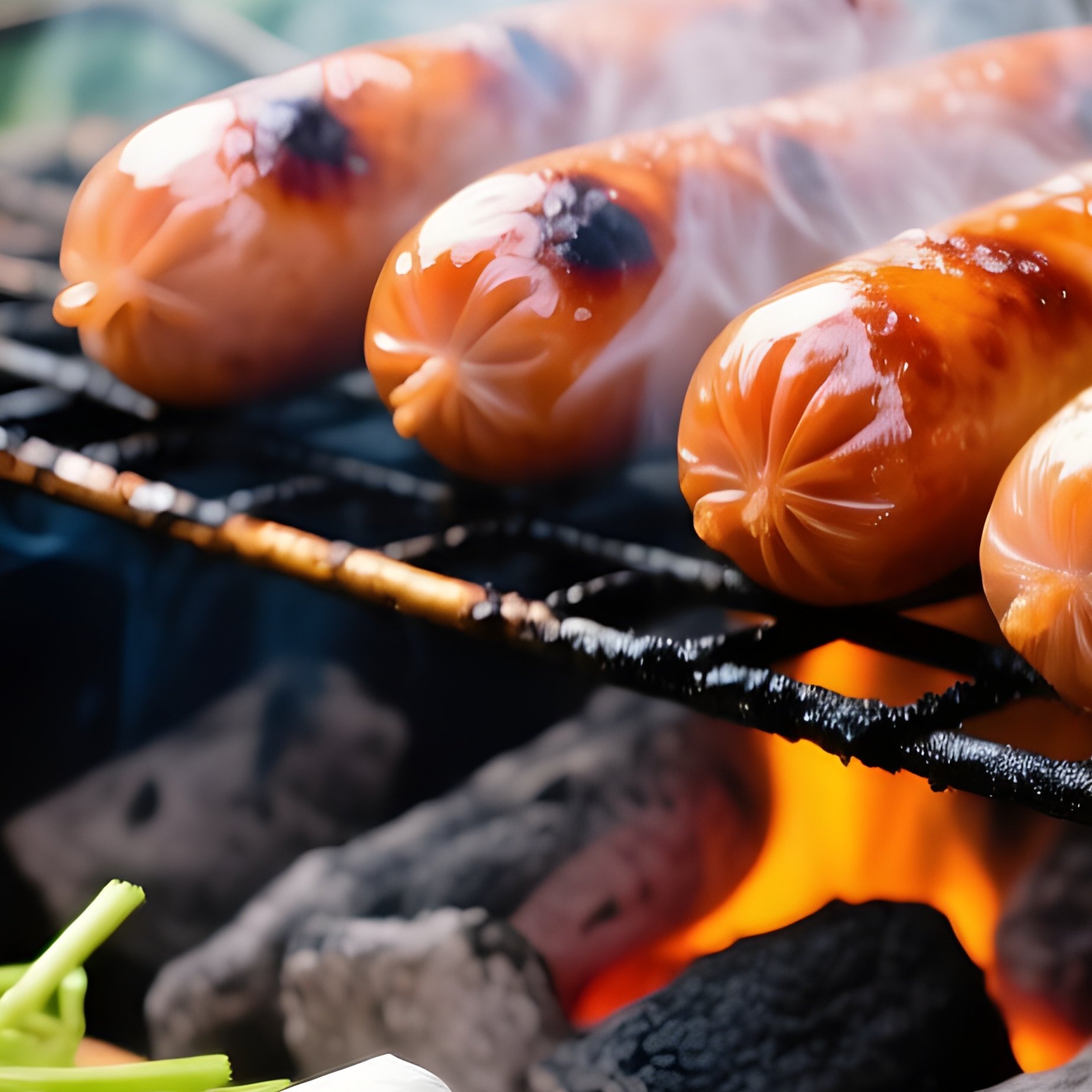 Nem Nuong Grilled Pork Sausage With Rice Paper Herbs And Dipping Sauce - Full Resolution Quality Preview