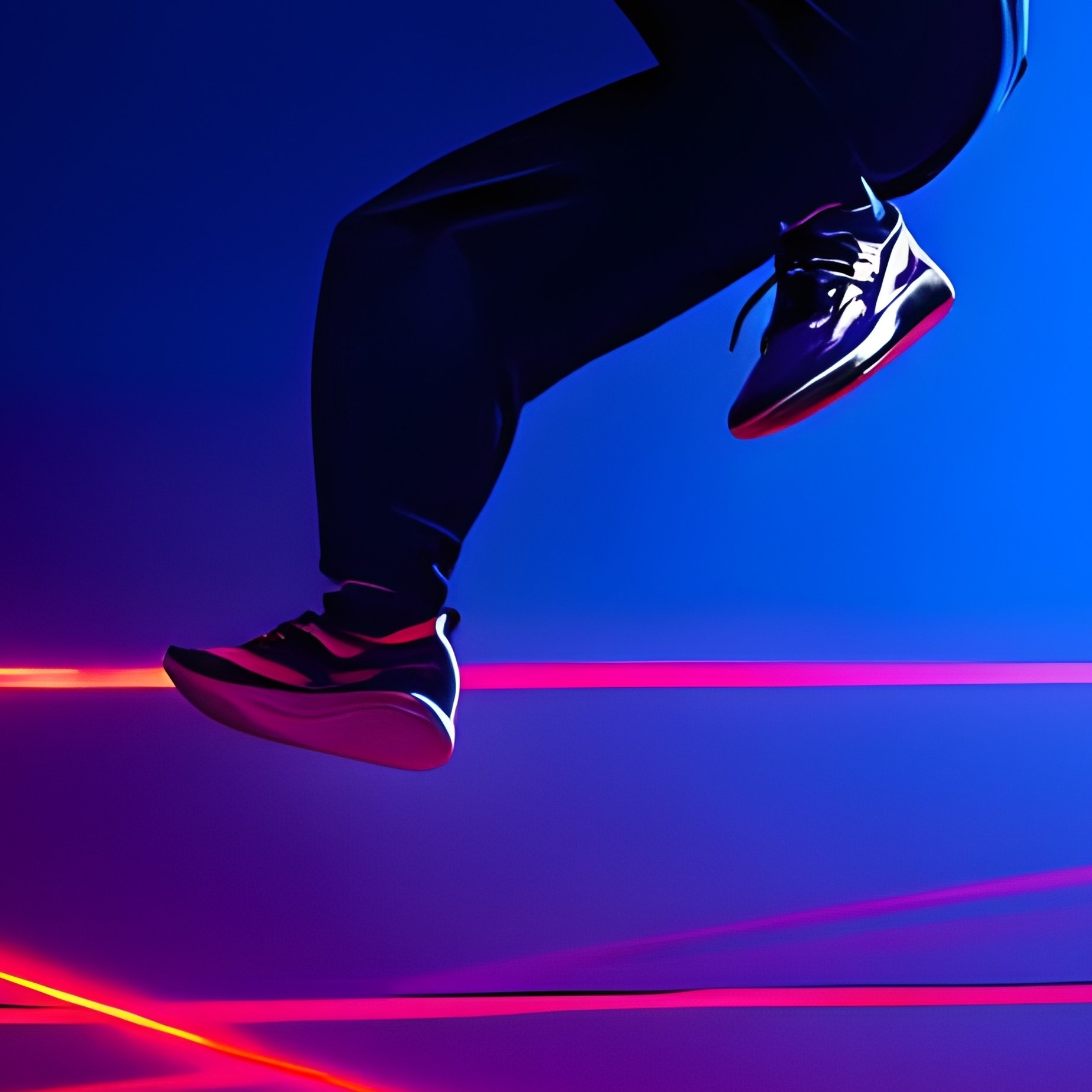 Neon Fang Flipping Laser Alleys Parkour Artist - Full Resolution Quality Preview