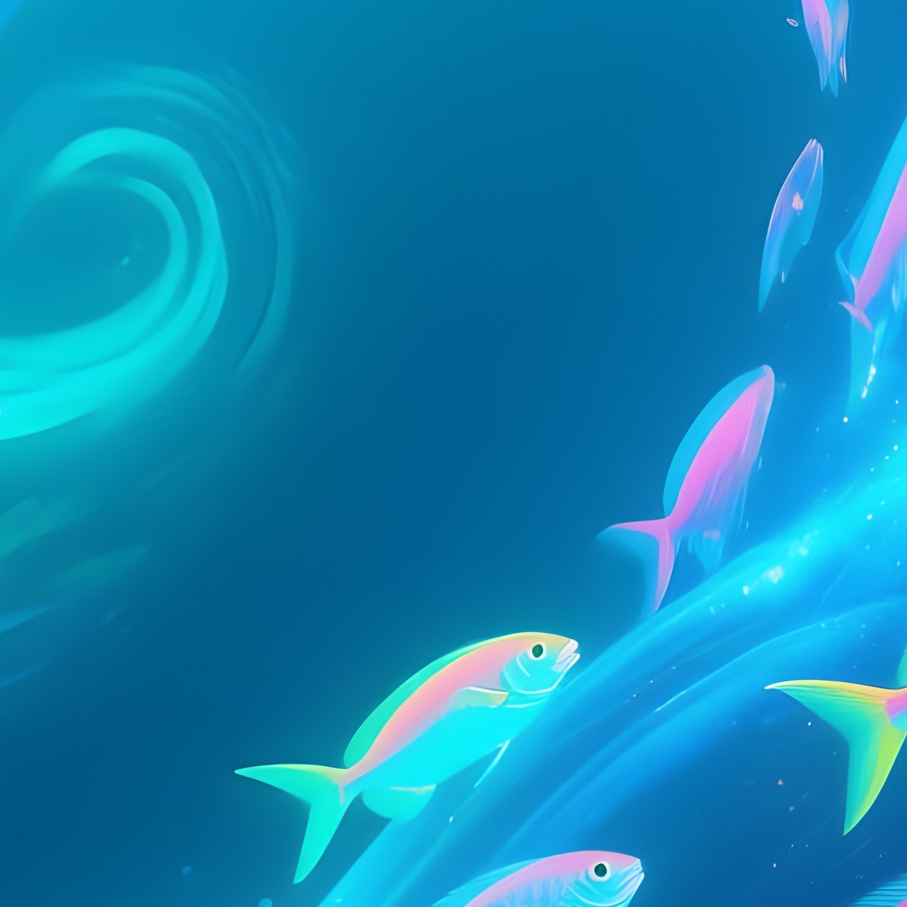 Neon Fish Galaxy Underwater Scene - Full Resolution Quality Preview