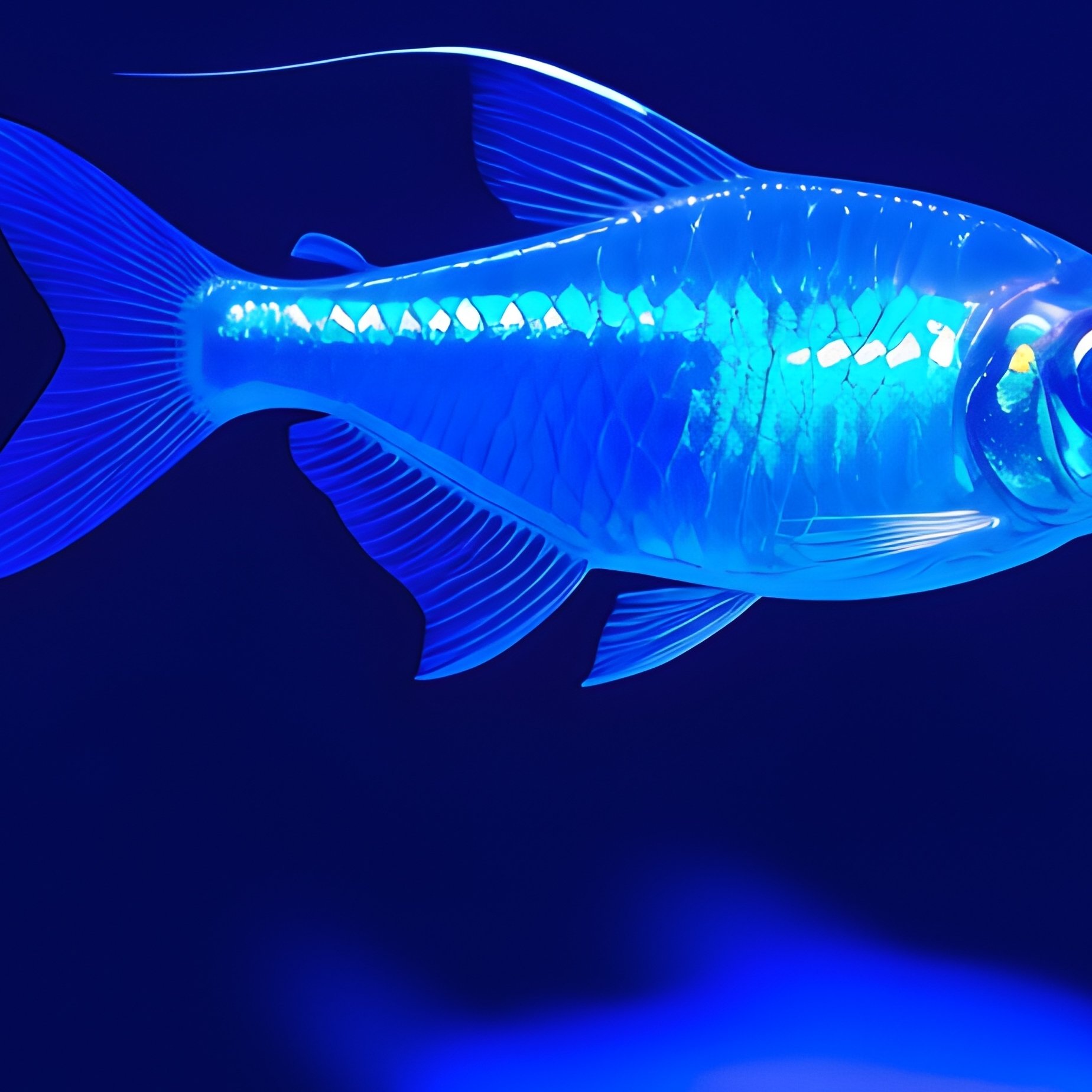 Neon Tetras Glowing Under Blue Led Lighting - Full Resolution Quality Preview