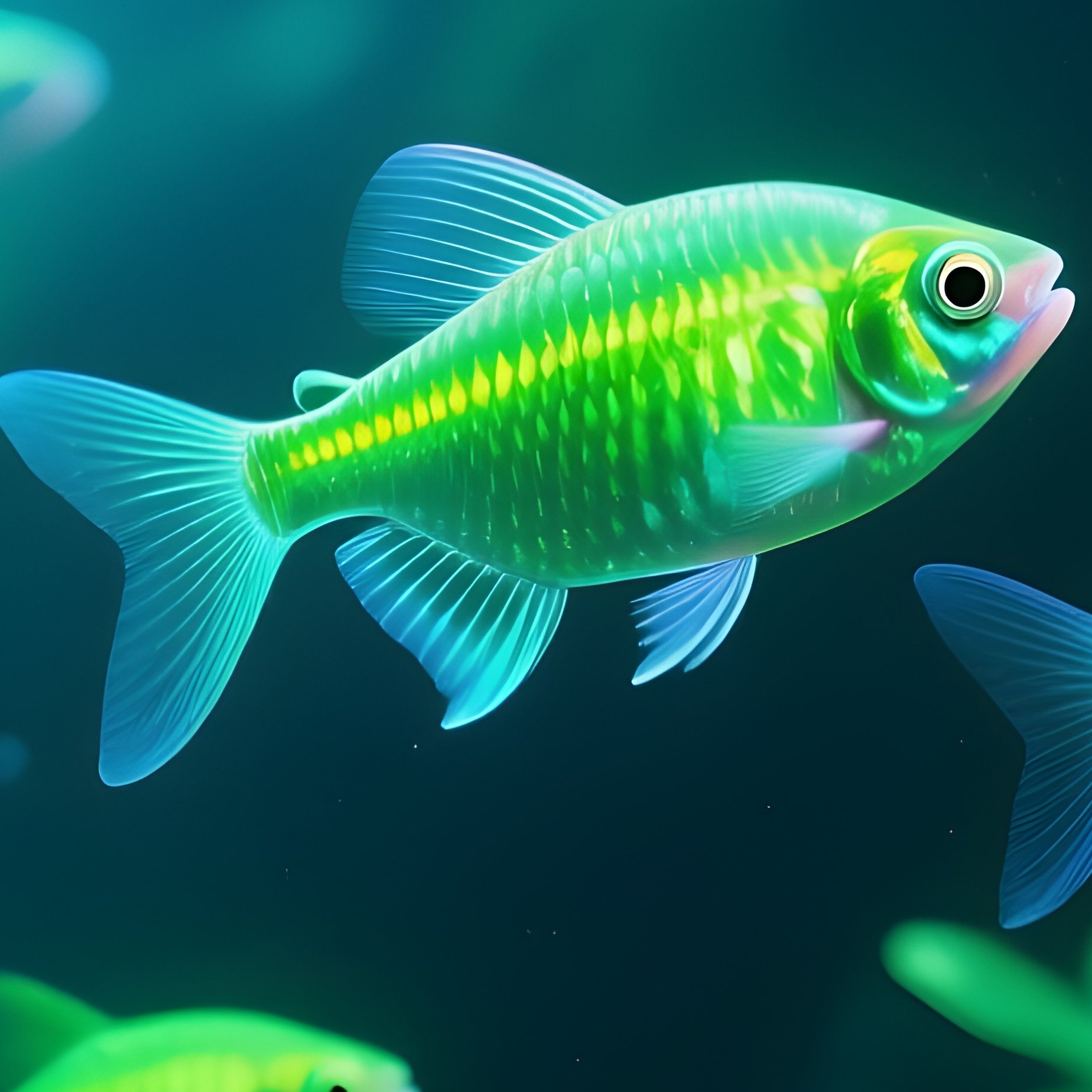 Neon Tetras Underwater Lush Green Plants - Full Resolution Quality Preview