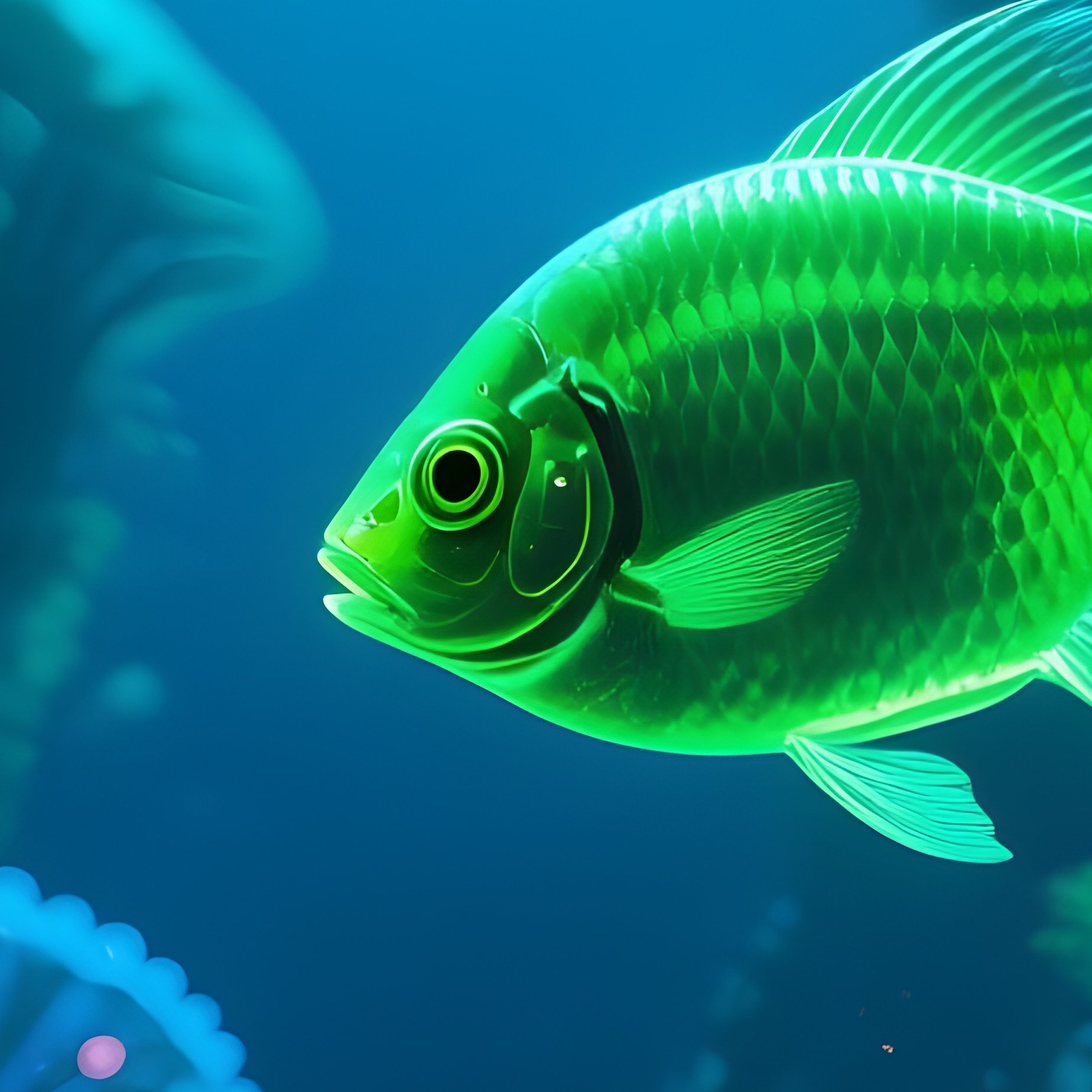 Neon Tetras Underwater Lush Green Plants Science Fiction - Full Resolution Quality Preview