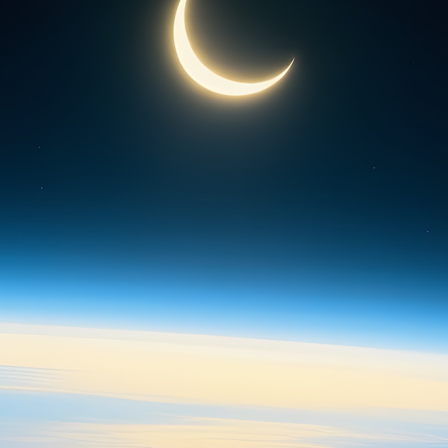 Neptune Sunrise Cold Space Starry Background - Full Resolution Quality Preview