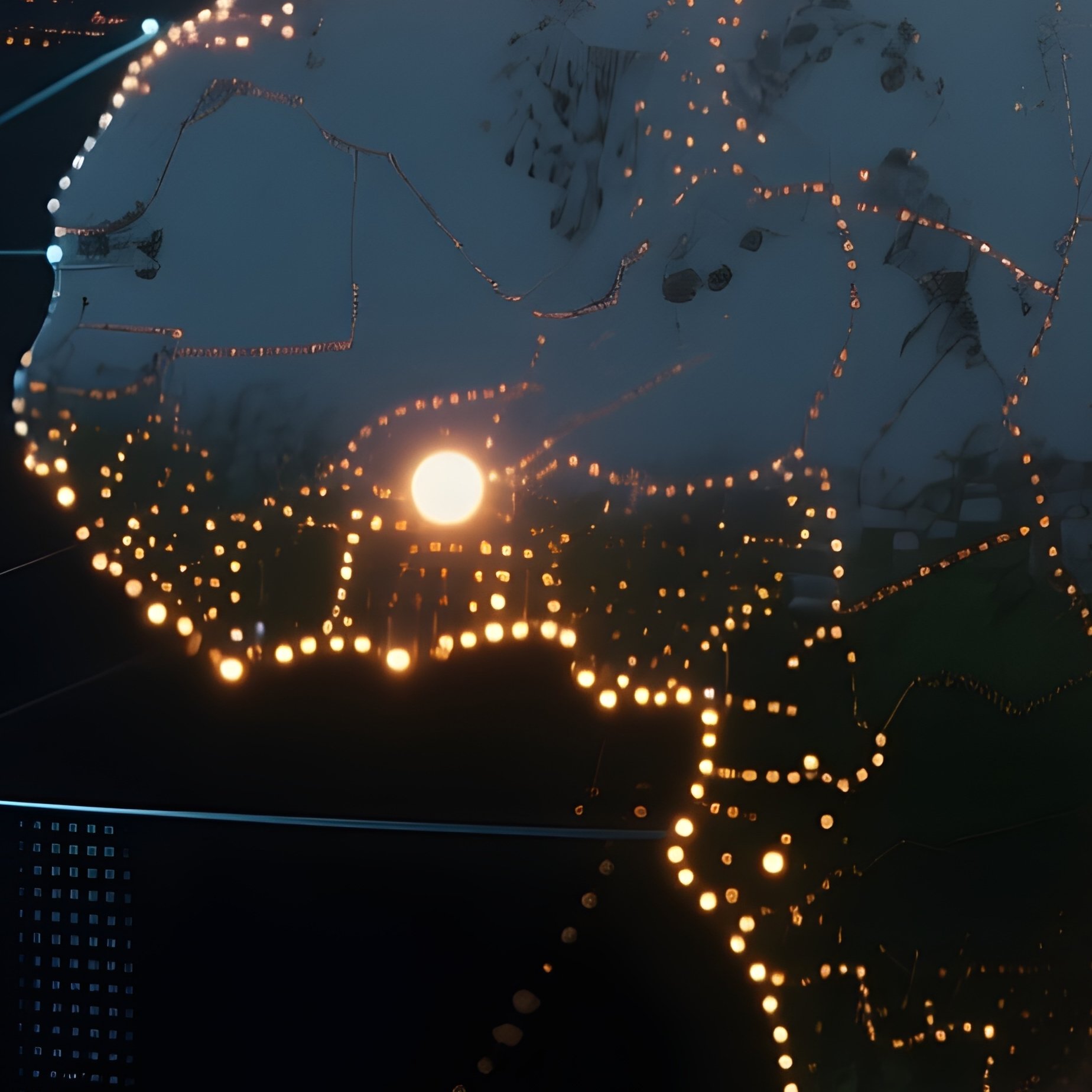 Network Nodes: A Visualization Of A Global Network With Glowing Dots And Connecting Lines Spanning A Dark Globe, Representing Connectivity. - Full Resolution Quality Preview