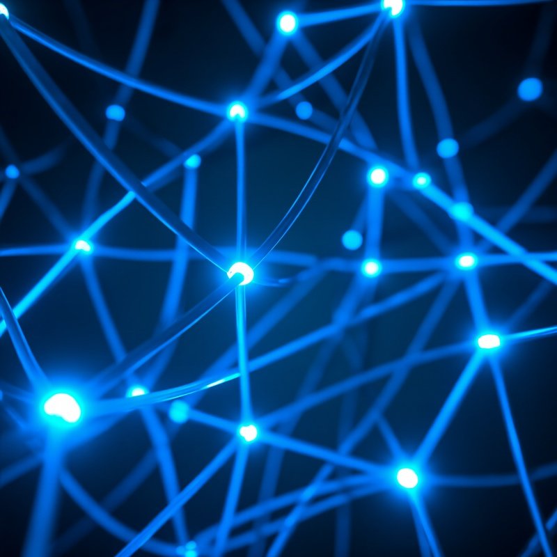 Network Of Interconnected Lines And Nodes Network Digital Art