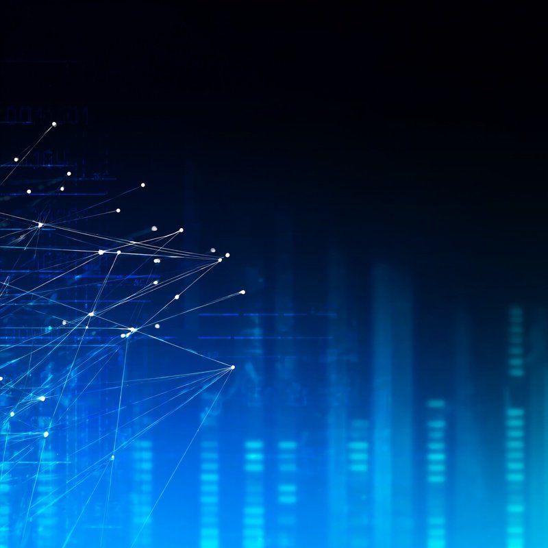 Network Of Lines And Dots Resembling A Circuit Or Data Flow