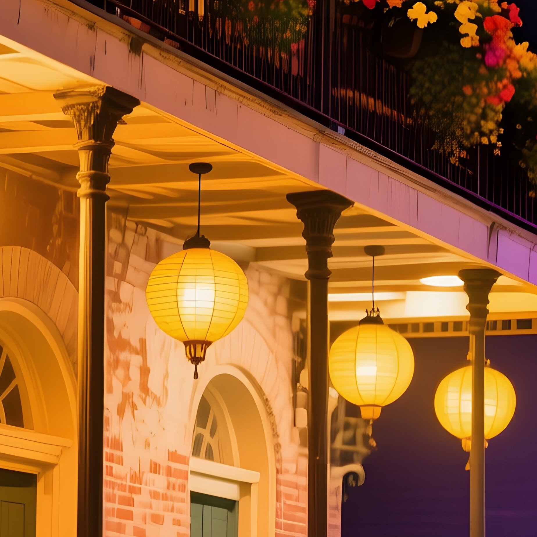 New Orleans French Quarter Night Jazz Street - Full Resolution Quality Preview