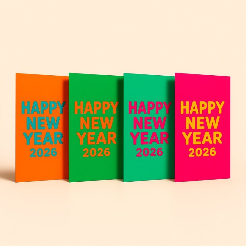 New Year Greeting Cards For 2026 New Year 2026