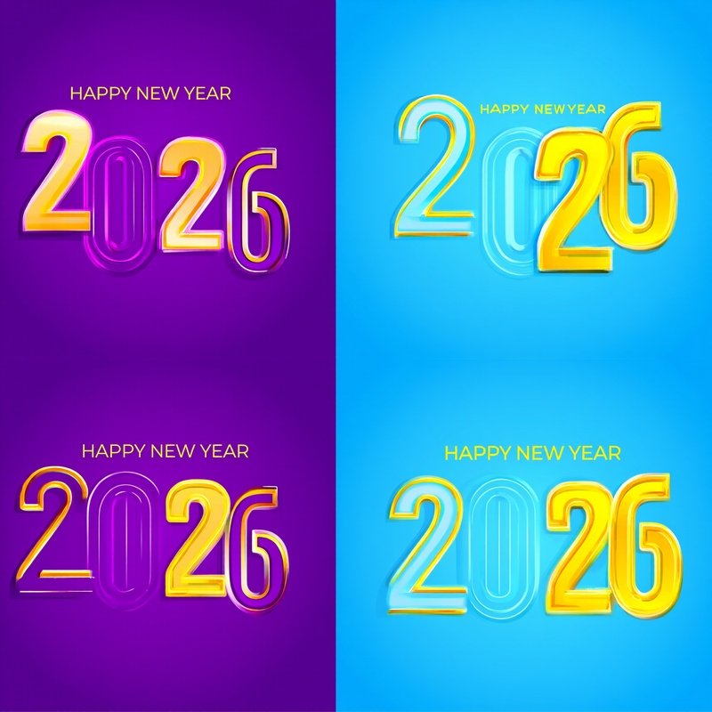 New Year Greeting Designs For 2026 New Year 2026