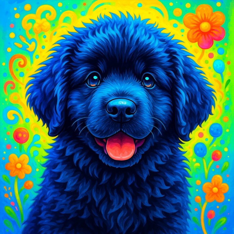 Newfoundland Puppy Art