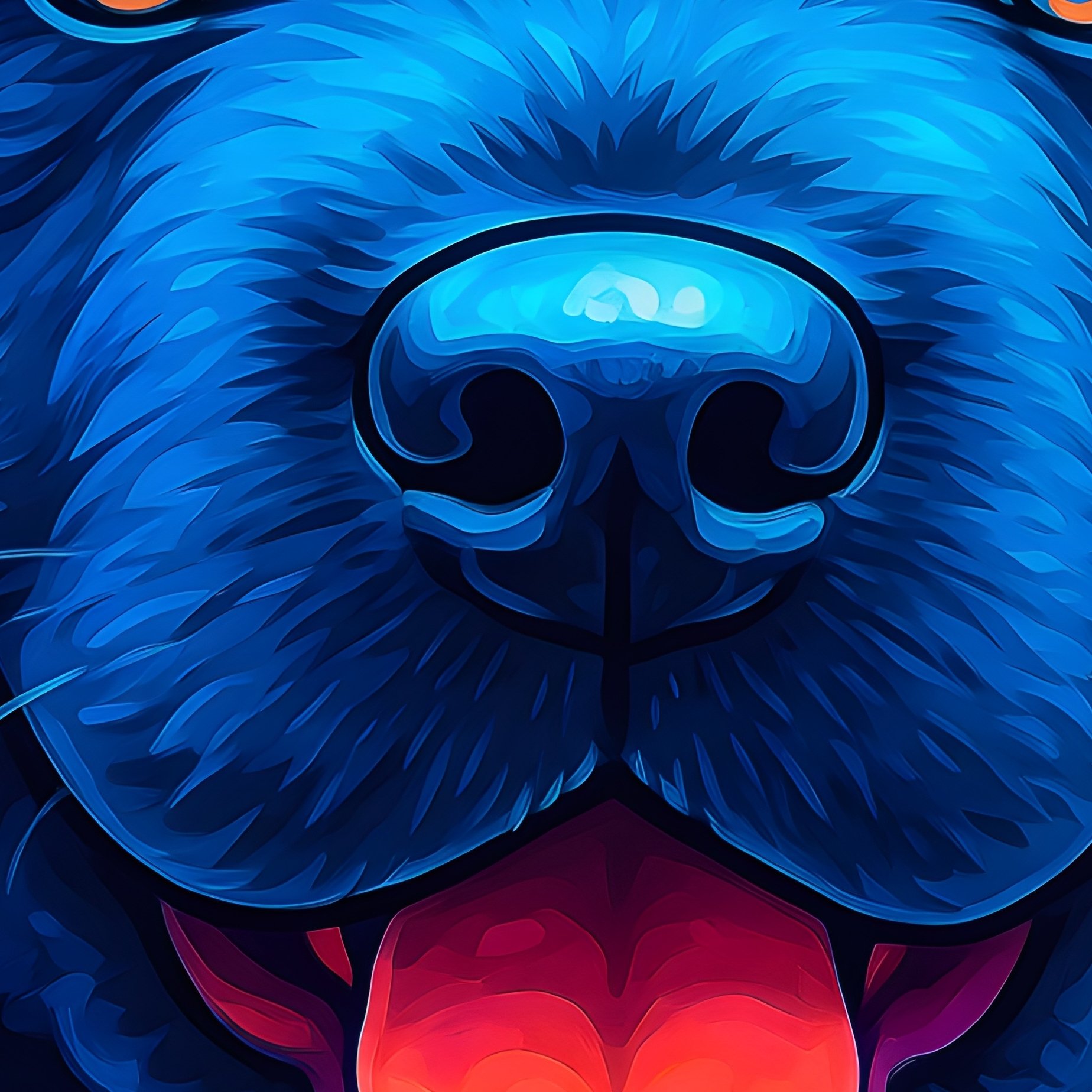 Newfoundland Puppy Art - Full Resolution Quality Preview