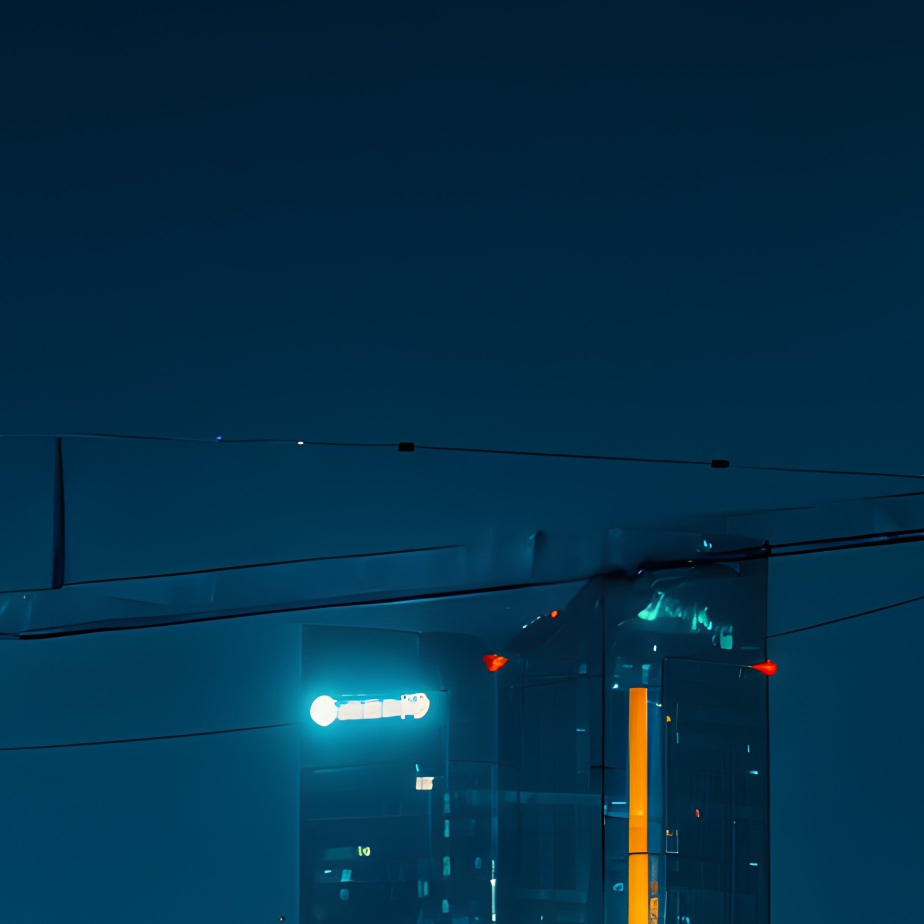 Night City Skyline With Cranes And Unfinished Towers - Full Resolution Quality Preview