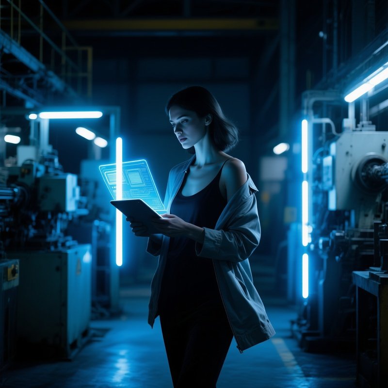 Night Shift Network Factory Floor Night