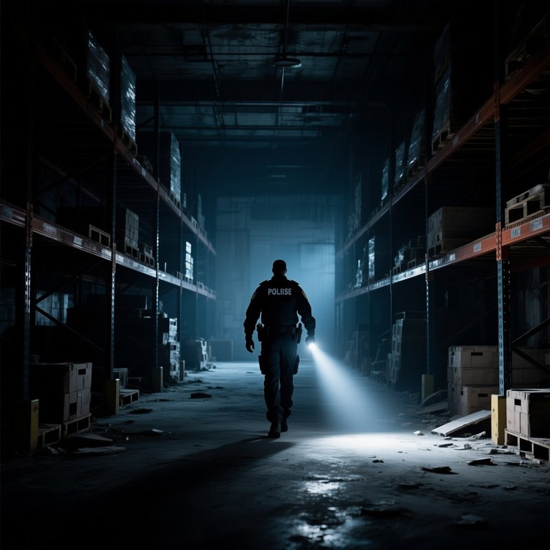 Night Shift Security Guard Flashlight Warehouse