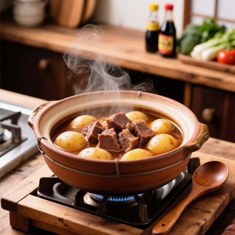 Nikujaga Simmered Beef Potatoes Sweet Soy Broth
