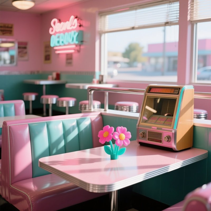 Nostalgic 1950S Diner Booth