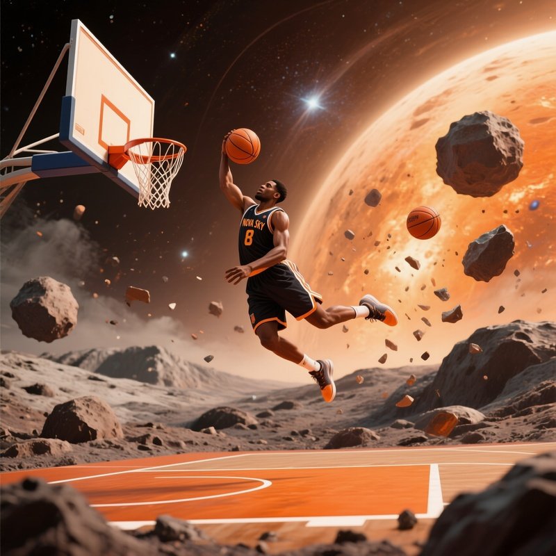 Nova Sky Dunking On Asteroid Court