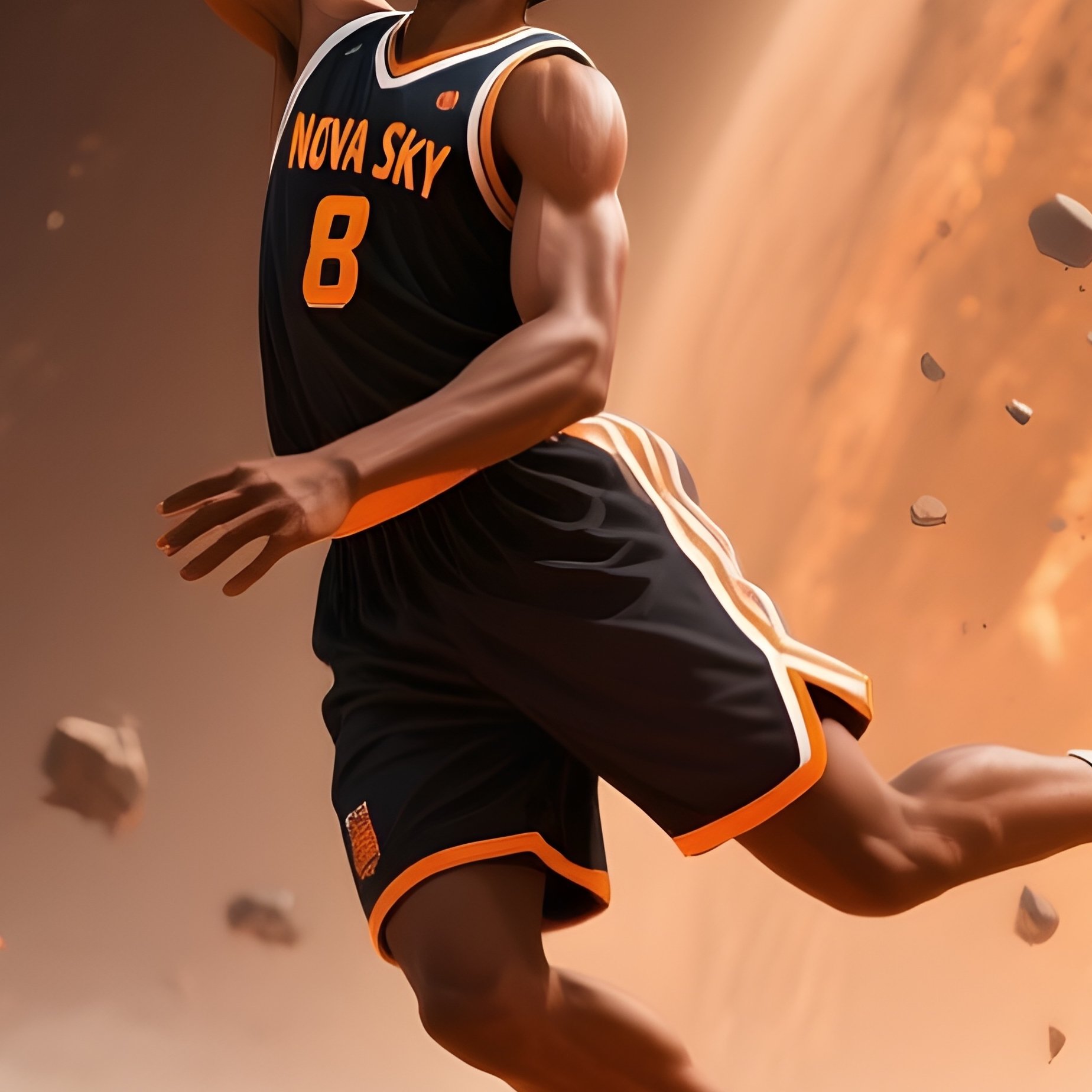 Nova Sky Dunking On Asteroid Court - Full Resolution Quality Preview