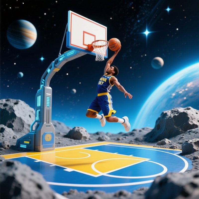 Nova Sky Dunking On Asteroid Court