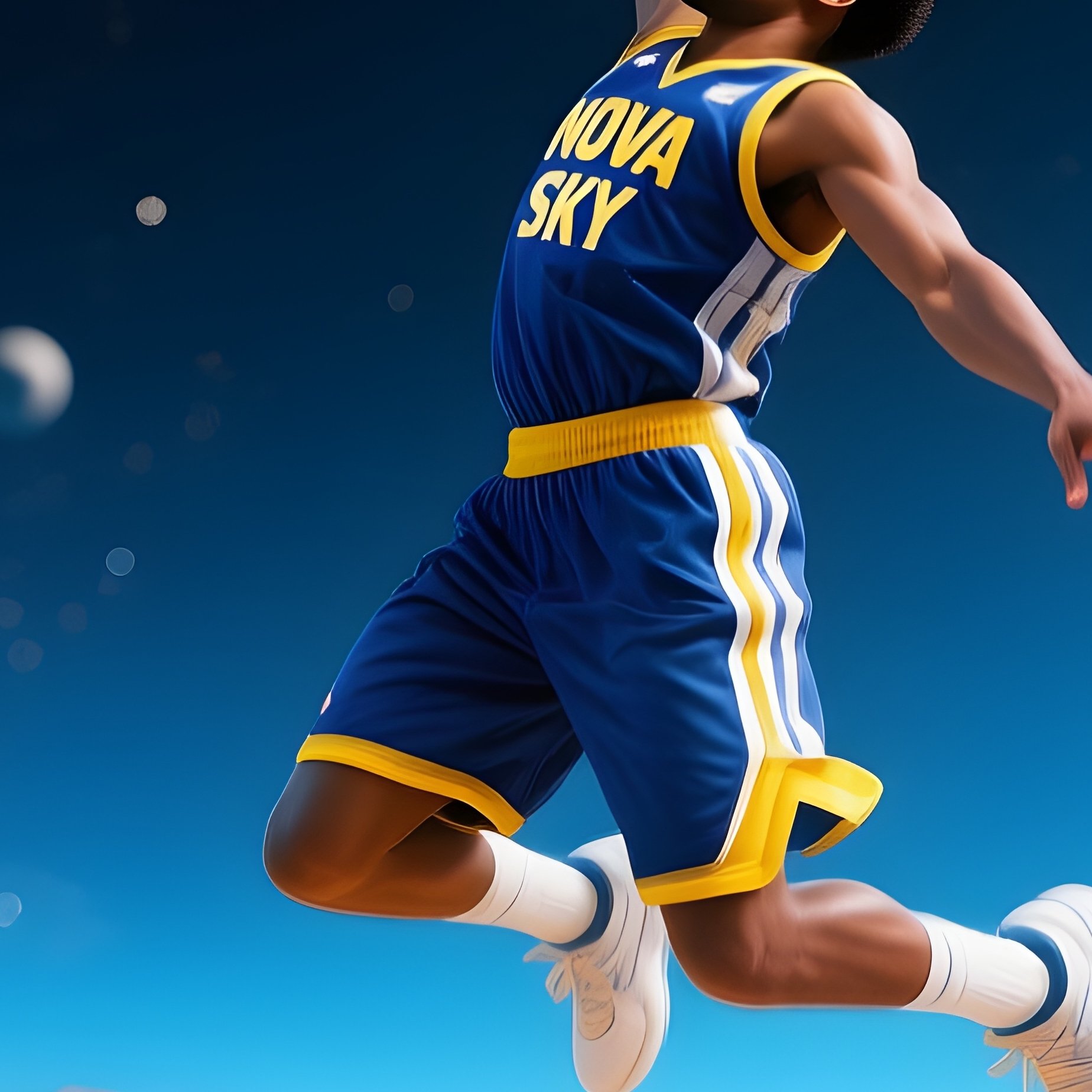 Nova Sky Dunking On Asteroid Court - Full Resolution Quality Preview