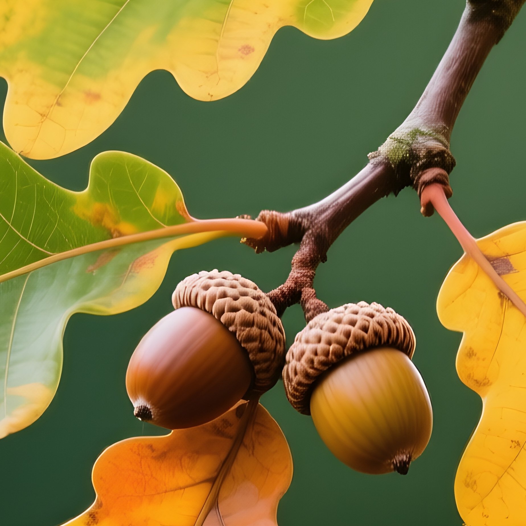 Oak Leaves And Acorns Autumn Oak Tree - Full Resolution Quality Preview