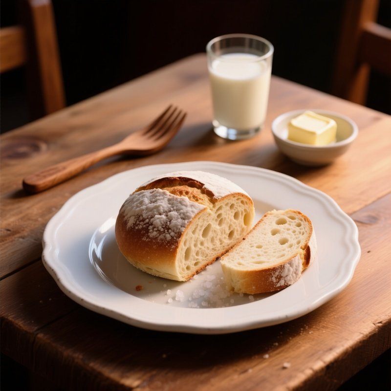 Obwarzanek Krakowski Braided Ring Shaped Bread Covered In Salt On Dining Table