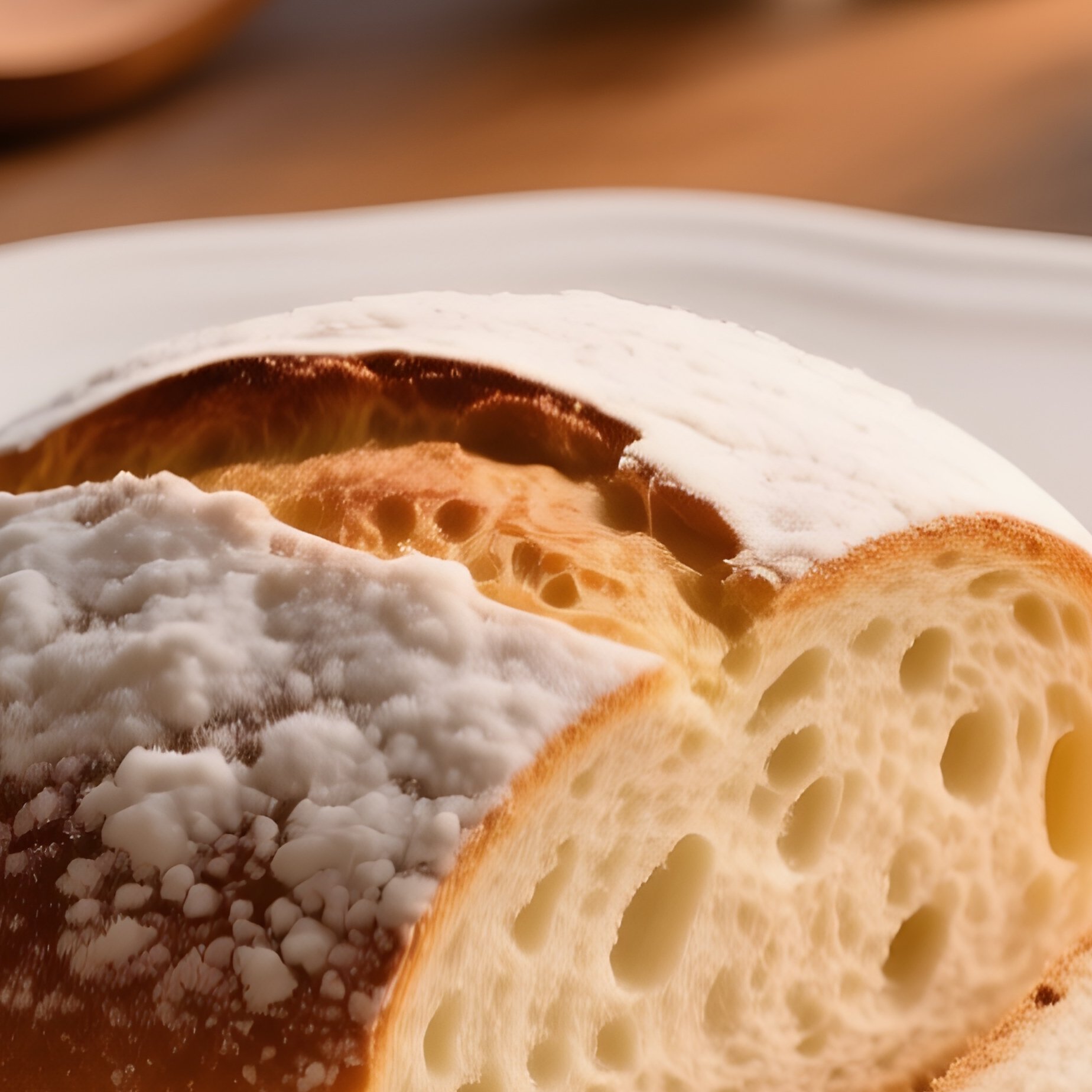 Obwarzanek Krakowski Braided Ring Shaped Bread Covered In Salt On Dining Table - Full Resolution Quality Preview