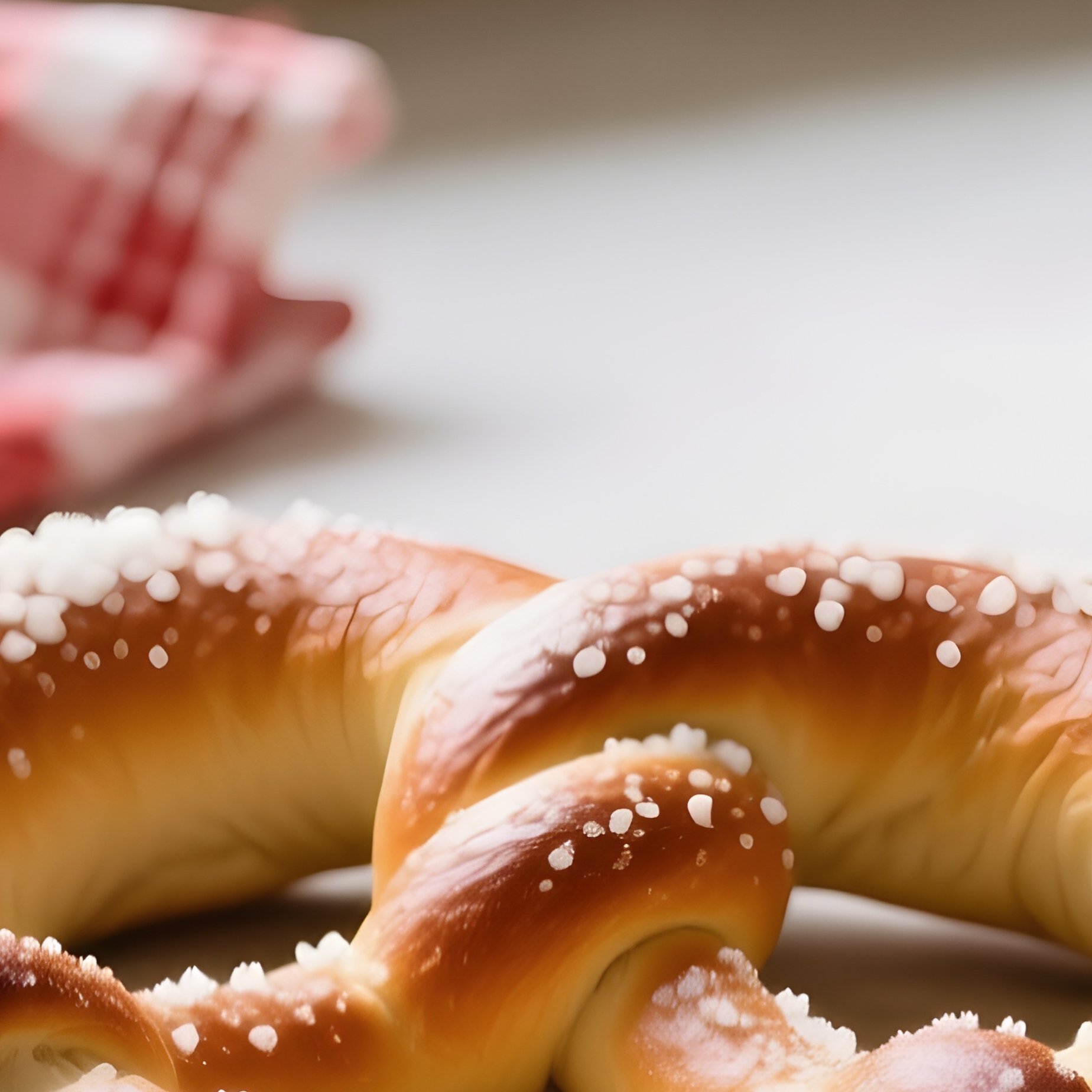 Obwarzanek Krakowski Braided Ring Shaped Bread Covered In Salt - Full Resolution Quality Preview