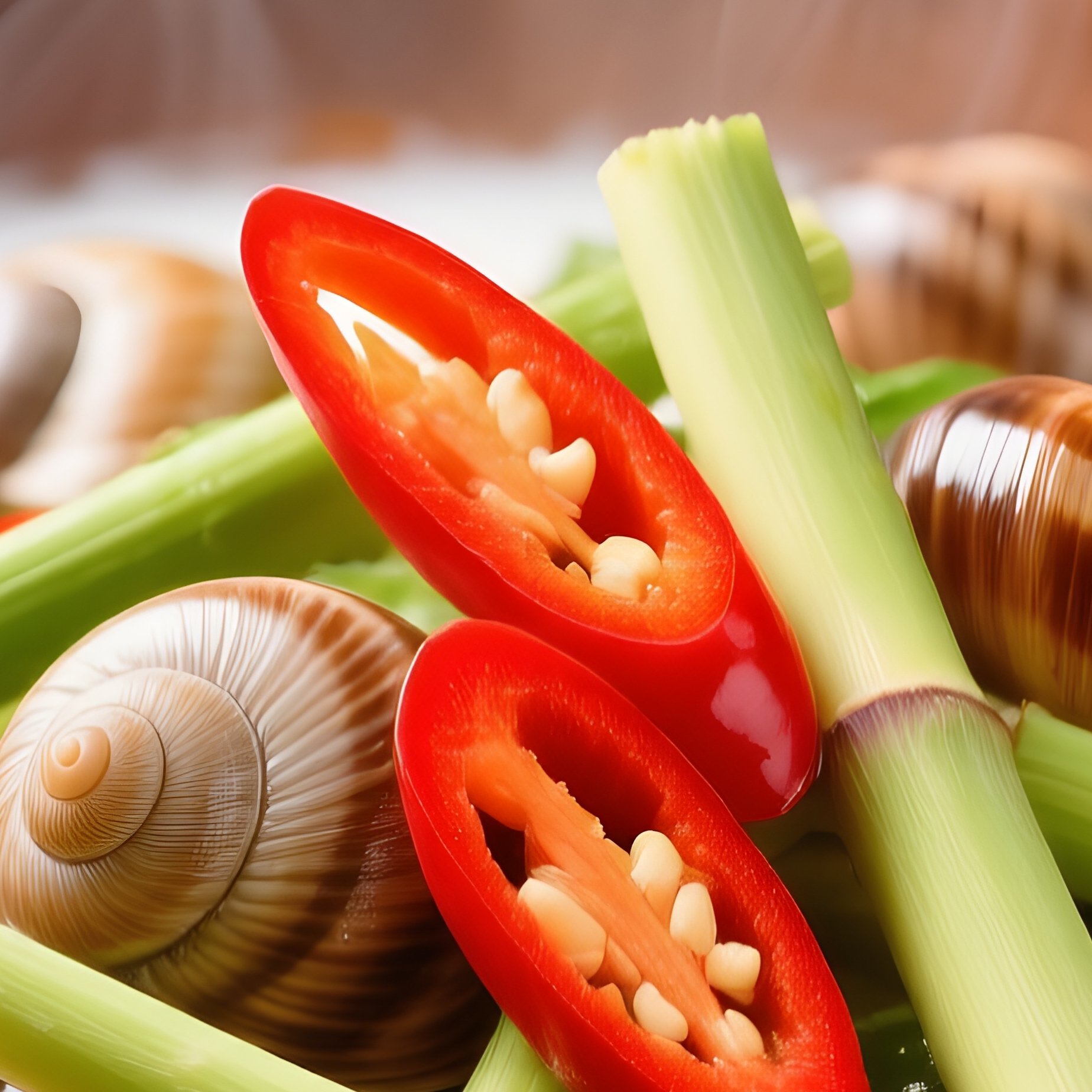 Ốc Len Xào Dừa Snails Stir Fried In Coconut Milk With Lemongrass And Chili - Full Resolution Quality Preview