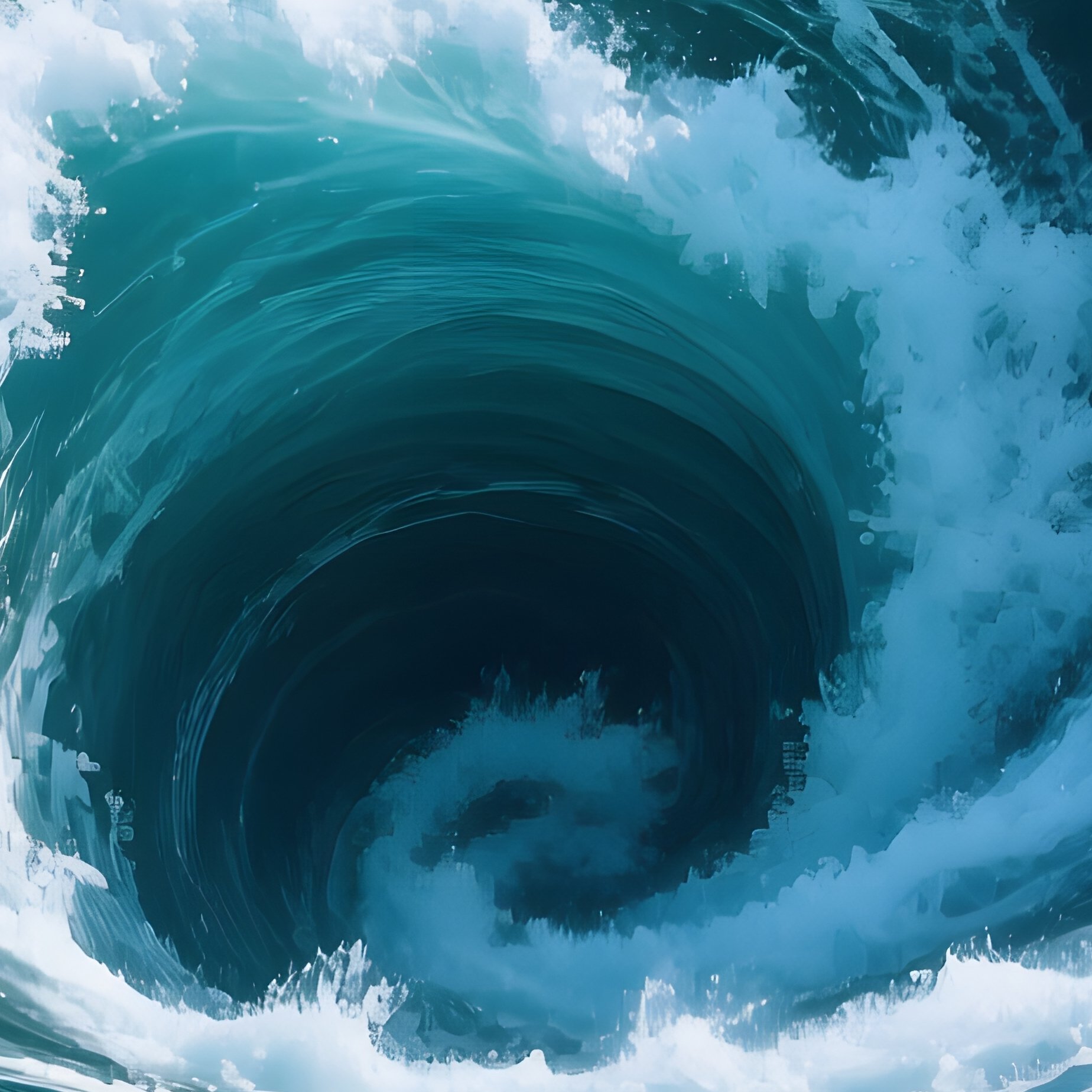 Ocean Whirlpool Or Vortex Ocean Whirlpool - Full Resolution Quality Preview