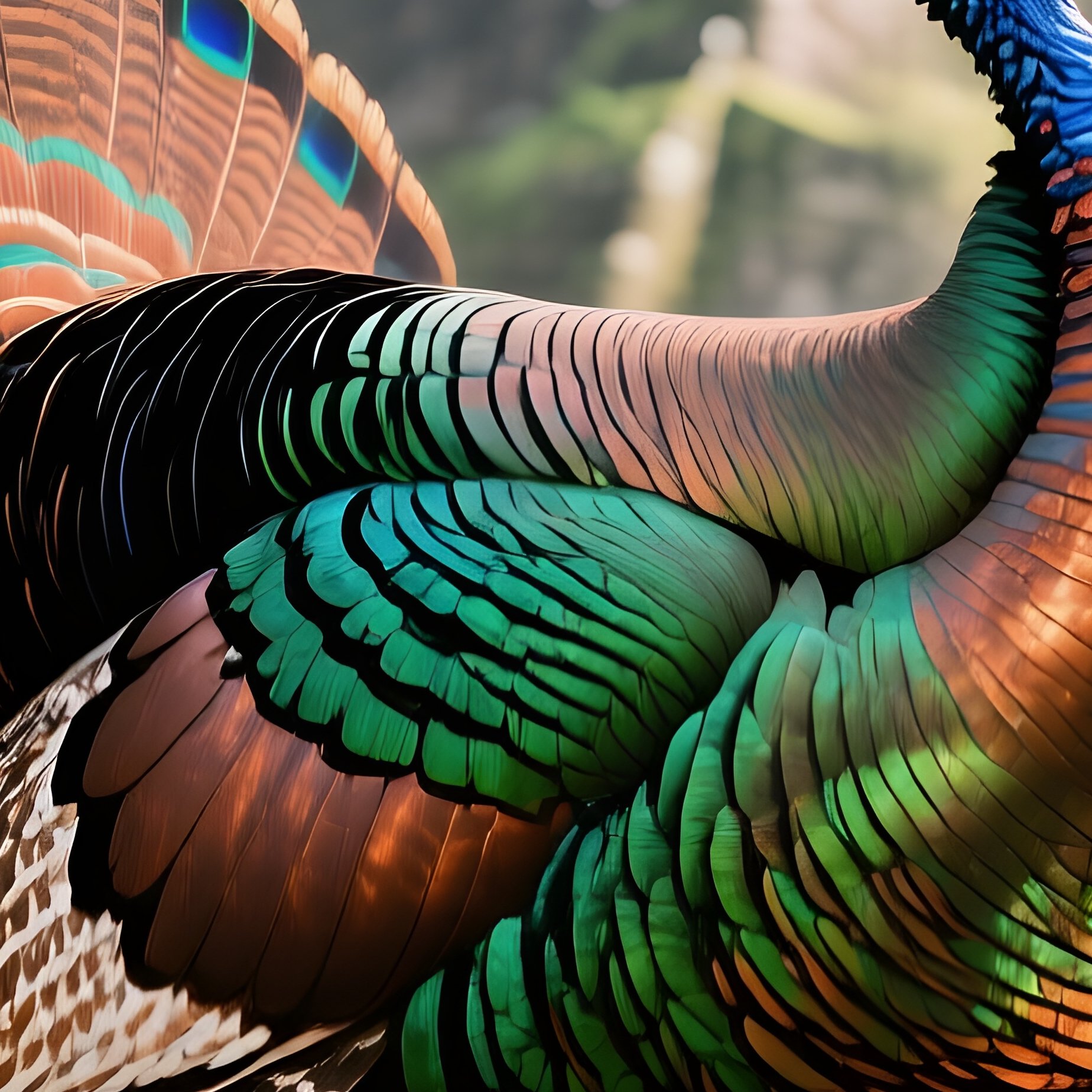 Ocellated Turkey In Mayan Jungle Ruin - Full Resolution Quality Preview