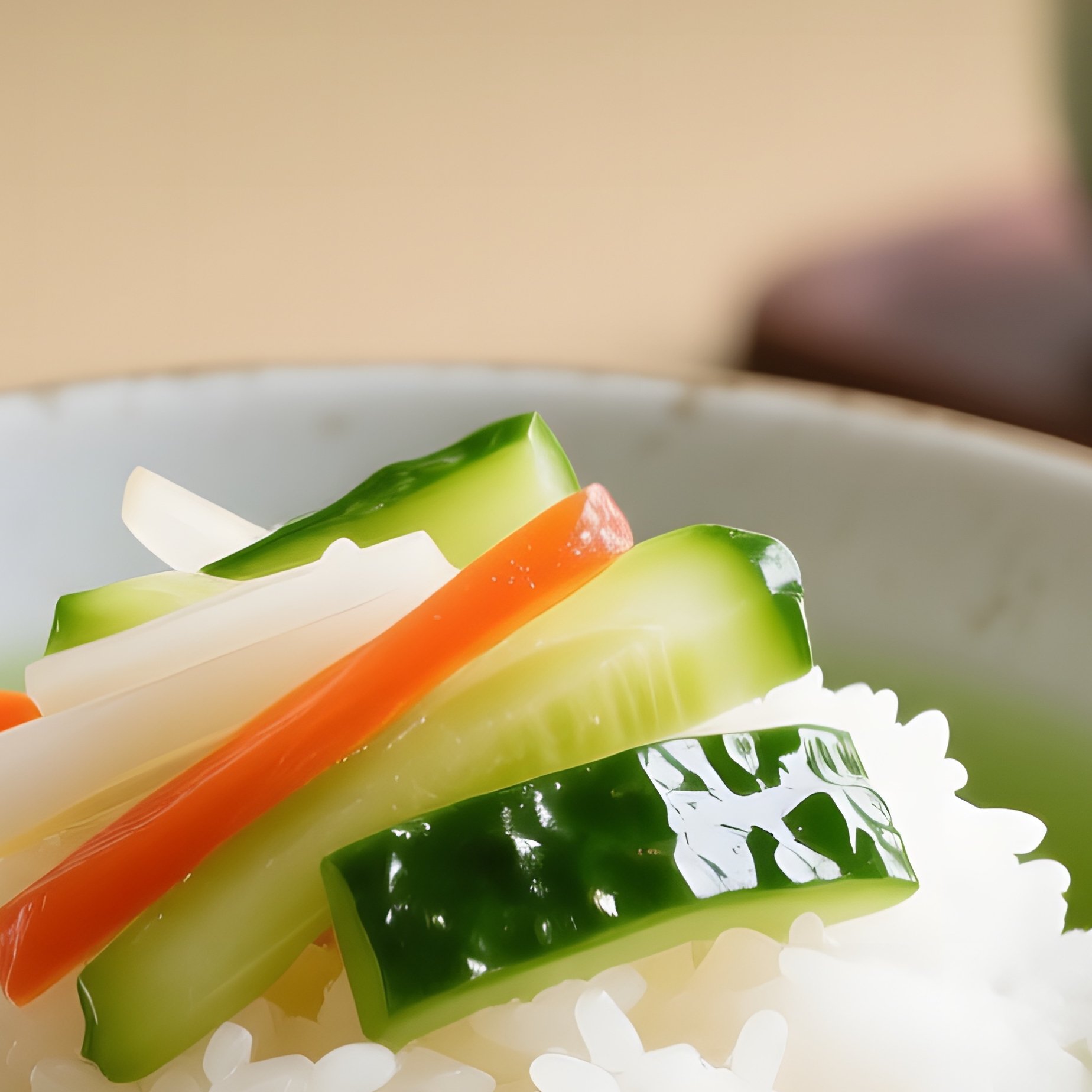 Ochazuke Rice With Pickles And Green Tea - Full Resolution Quality Preview