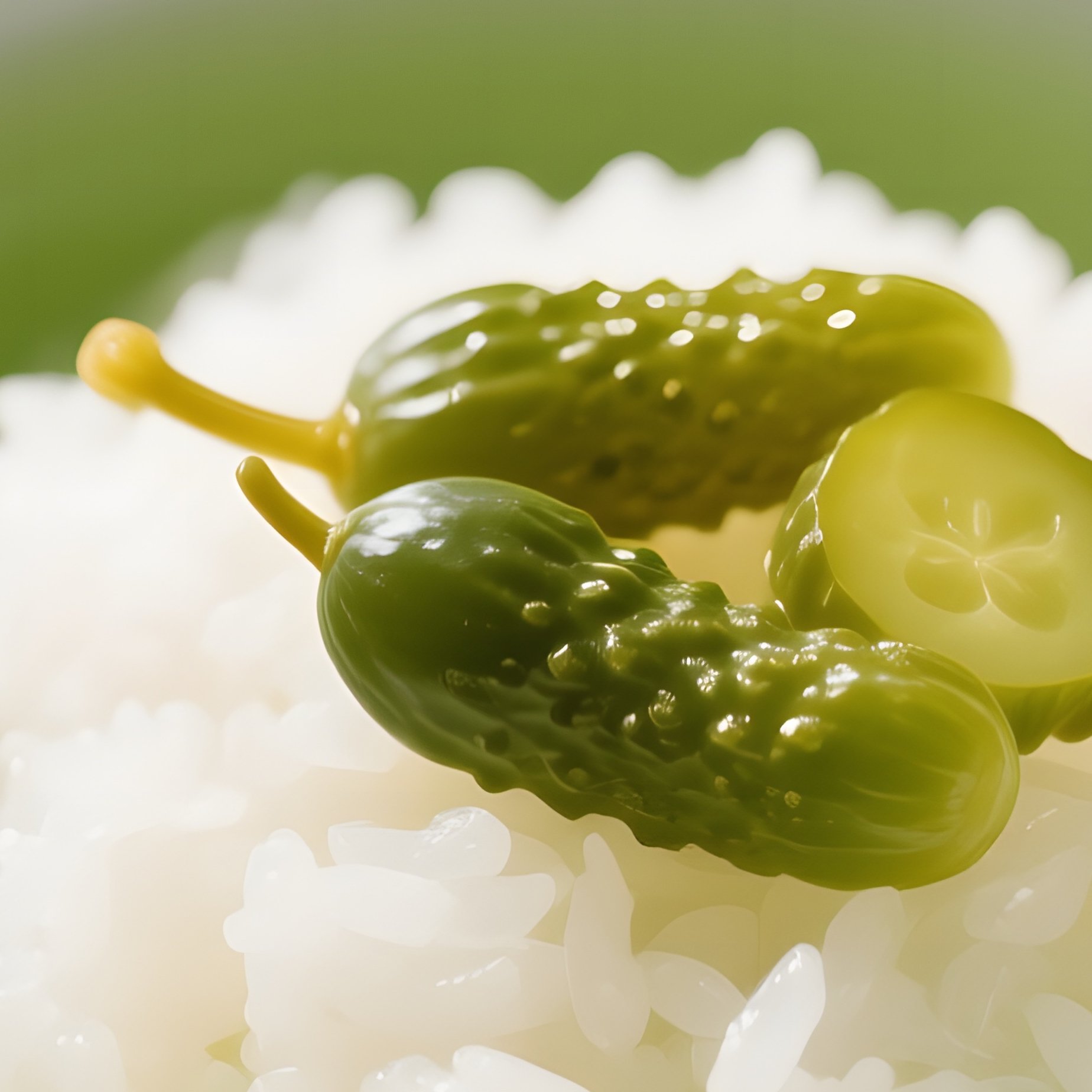 Ochazuke Rice With Pickles And Green Tea - Full Resolution Quality Preview