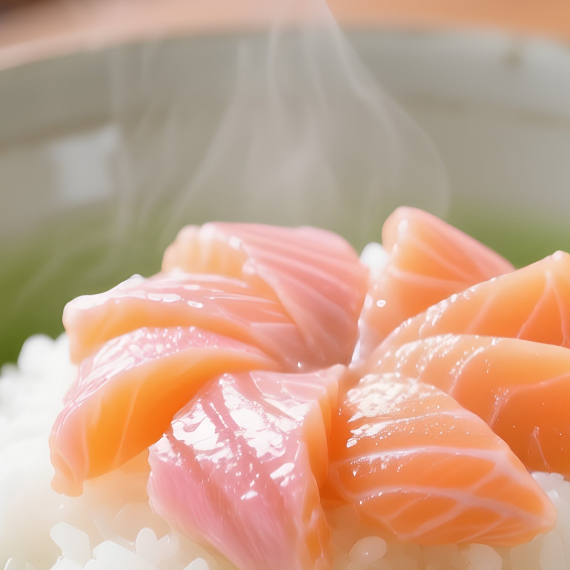 Ochazuke Rice With Salmon And Green Tea - Full Resolution Quality Preview
